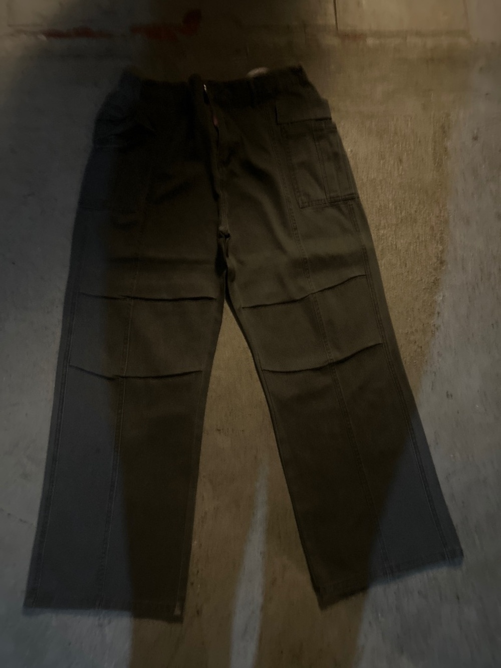 Rare Dark Grey Wide-leg Cargo Pants